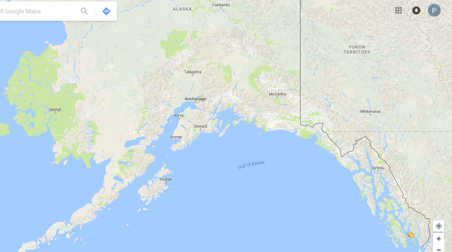 Southern Alaska--Ketchikan is at the southern end of the Panhandle.